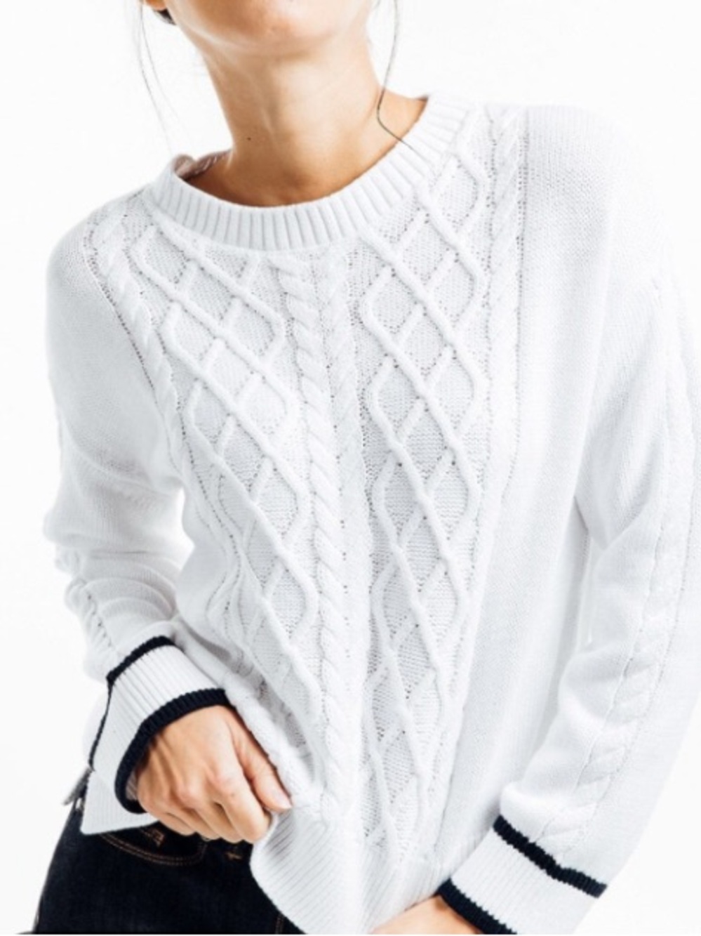 Saint James Cotton Cable Trevise Sweater